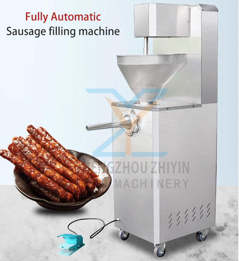 Electric Automatic Sausage Filling Machinery Maker Industrial Beef Fish Filling Capacity 300kg Sausage Stuffer Filling Machine